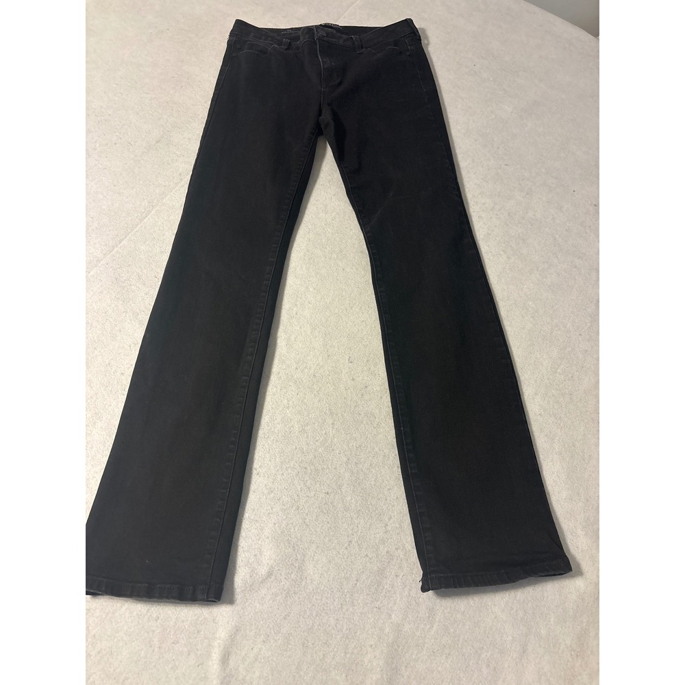 Liverpool Jeans The Straight Black Denim Jeans Womens Size 6 31x30 Mid Rise